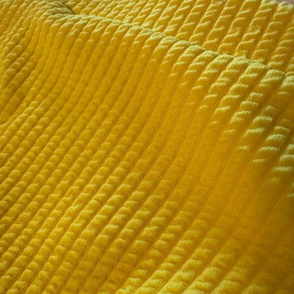 Vibrant Yellow Textured Bikini Set - Picture 4 of 5